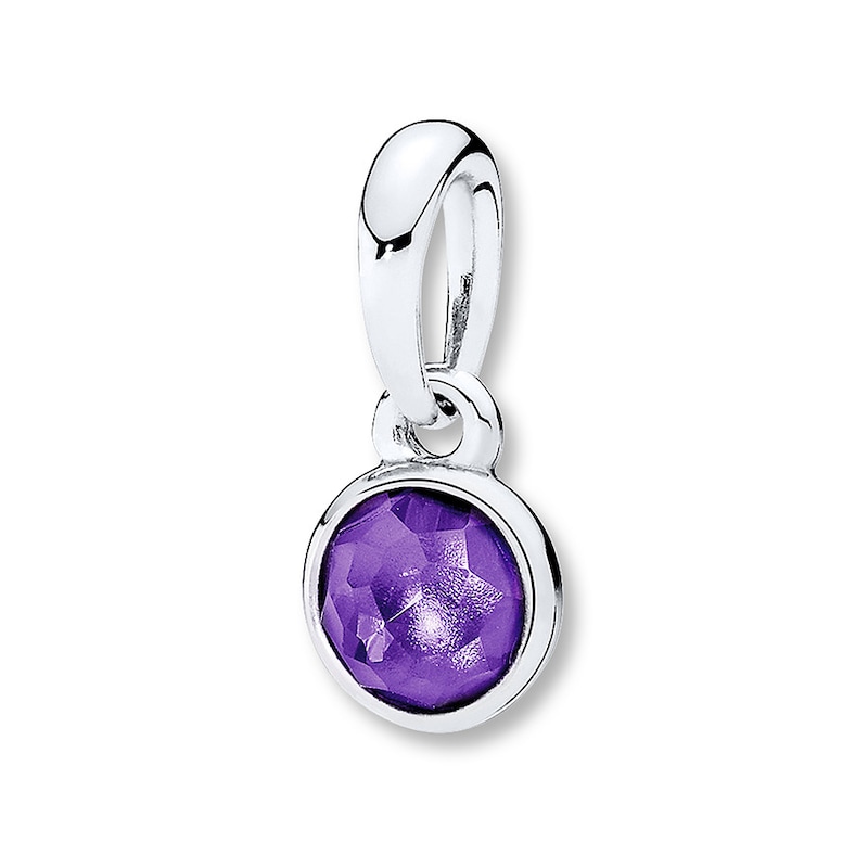 Main Image 1 of PANDORA Necklace Charm February Droplet Sterling Silver