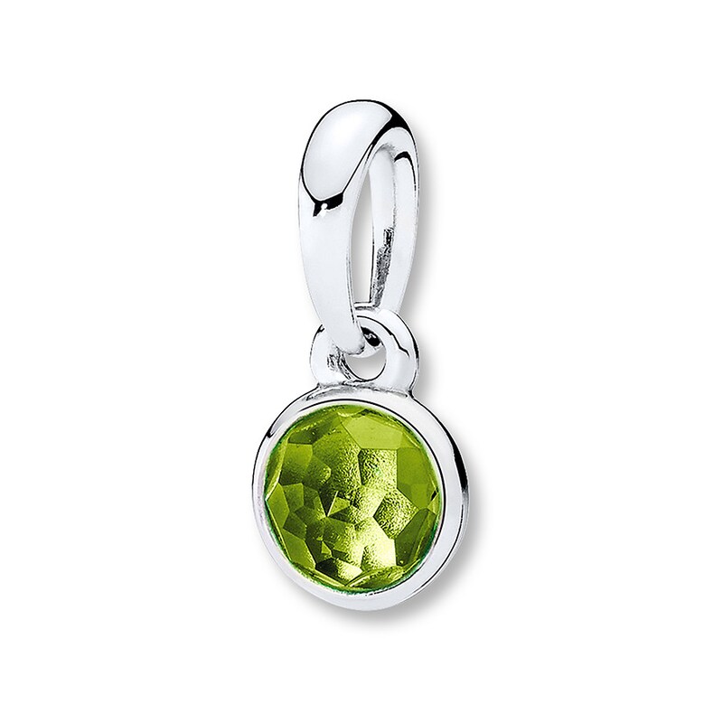 PANDORA Necklace Charm August Droplet Sterling Silver