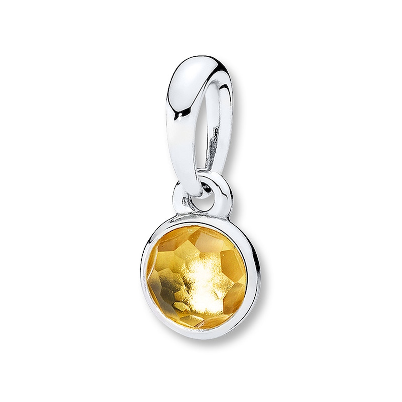 Main Image 1 of PANDORA Necklace Charm November Droplet Sterling Silver - No Returns or Exchanges