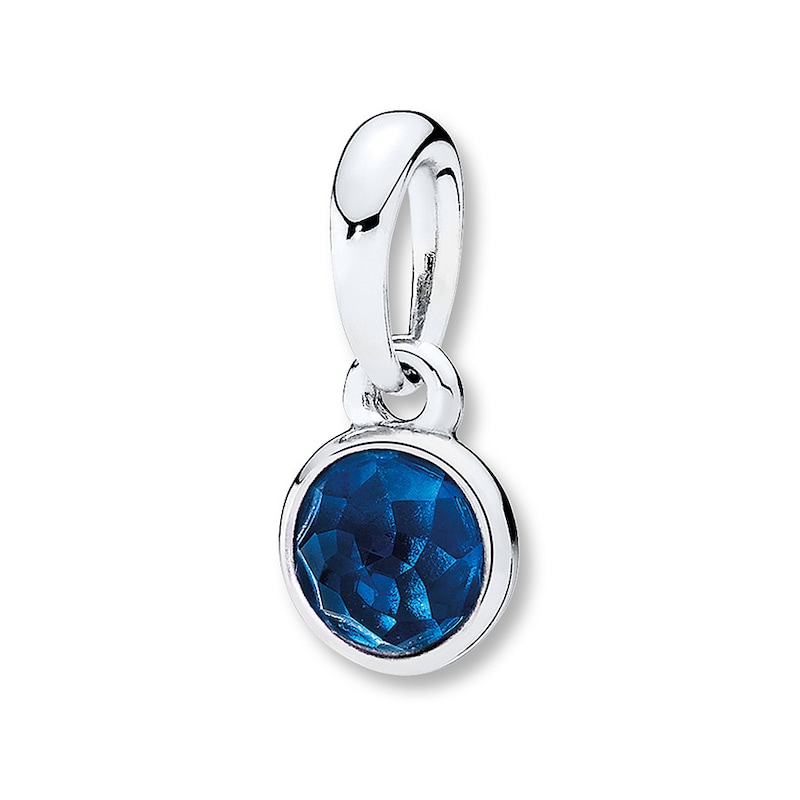 Main Image 1 of PANDORA Necklace Charm December Droplet Sterling Silver - No Returns or Exchanges