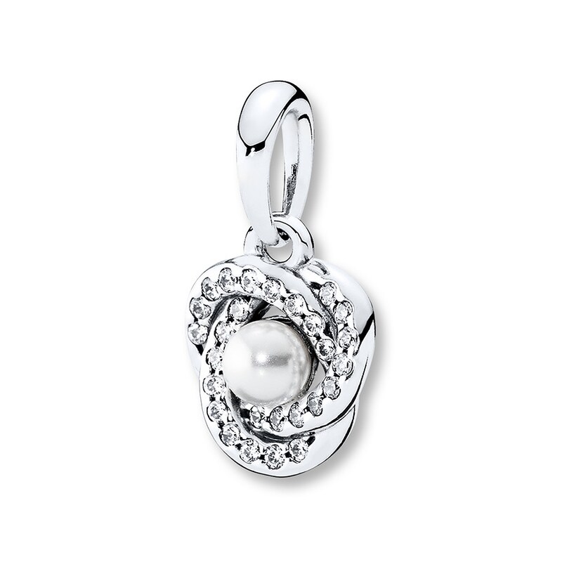 PANDORA Pendant Charm Luminous Love Knot Sterling Silver - No Returns or Exchanges