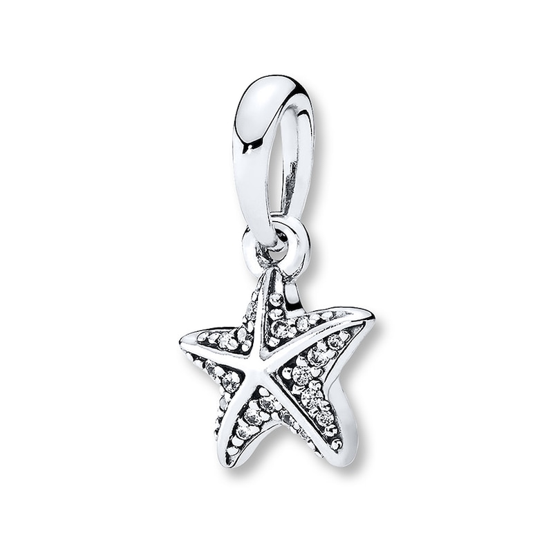 PANDORA Necklace Charm Tropical Starfish Sterling Silver