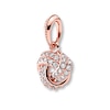 Thumbnail Image 1 of PANDORA Rose Necklace Charm Sparkling Love Knot - No Returns or Exchanges