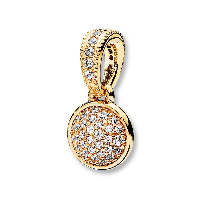 Main Image 1 of PANDORA Pendant Dazzling Droplet 14K Yellow Gold - No Returns or Exchanges