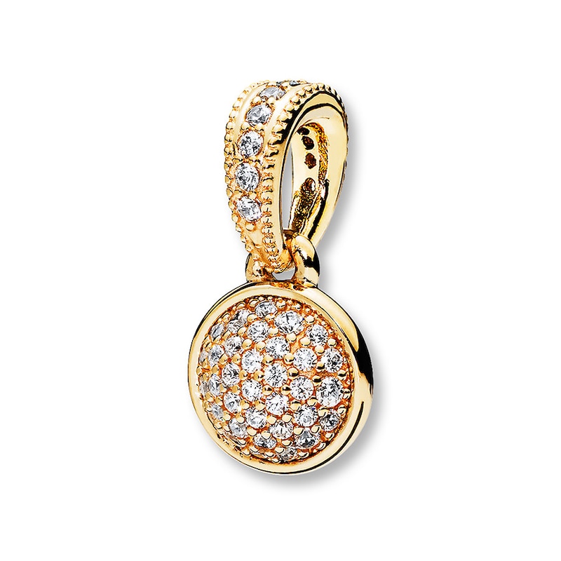 PANDORA Pendant Dazzling Droplet 14K Yellow Gold - No Returns or Exchanges