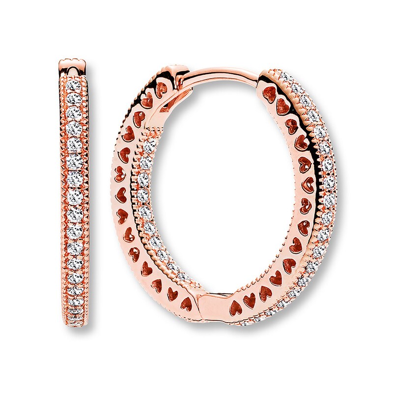 Pandora Rose Earrings Hearts Of Hoop Pandora Rose Earrings Hearts Of