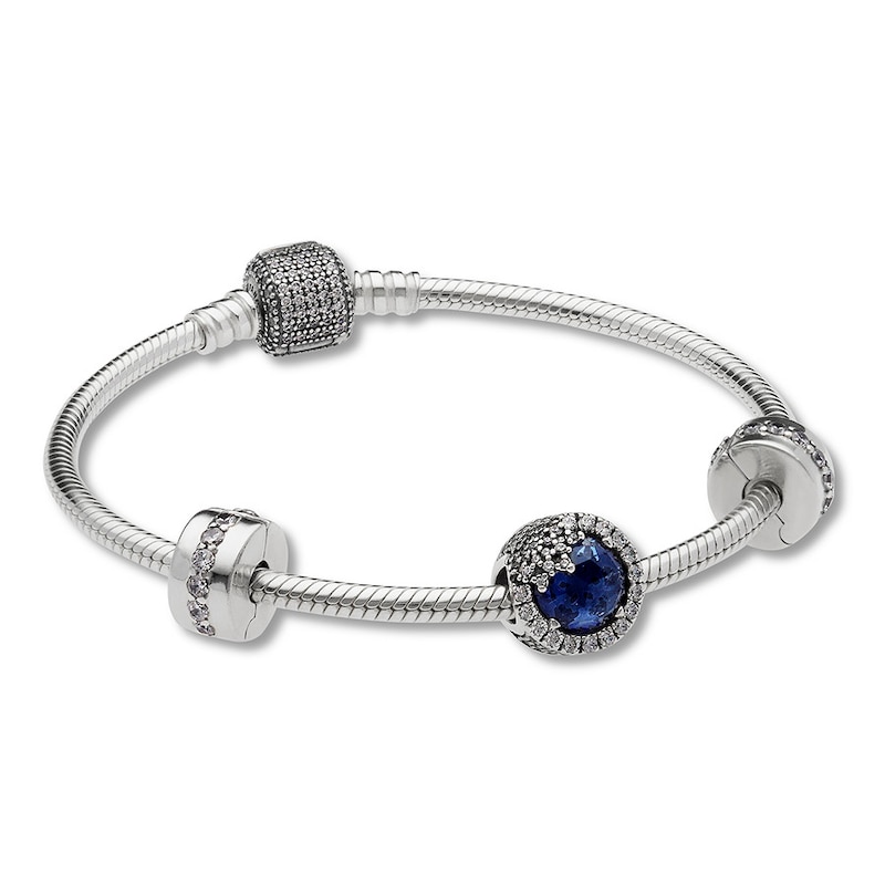Main Image 1 of PANDORA Dazzling Snowflake Bracelet Gift Set Sterling Silver