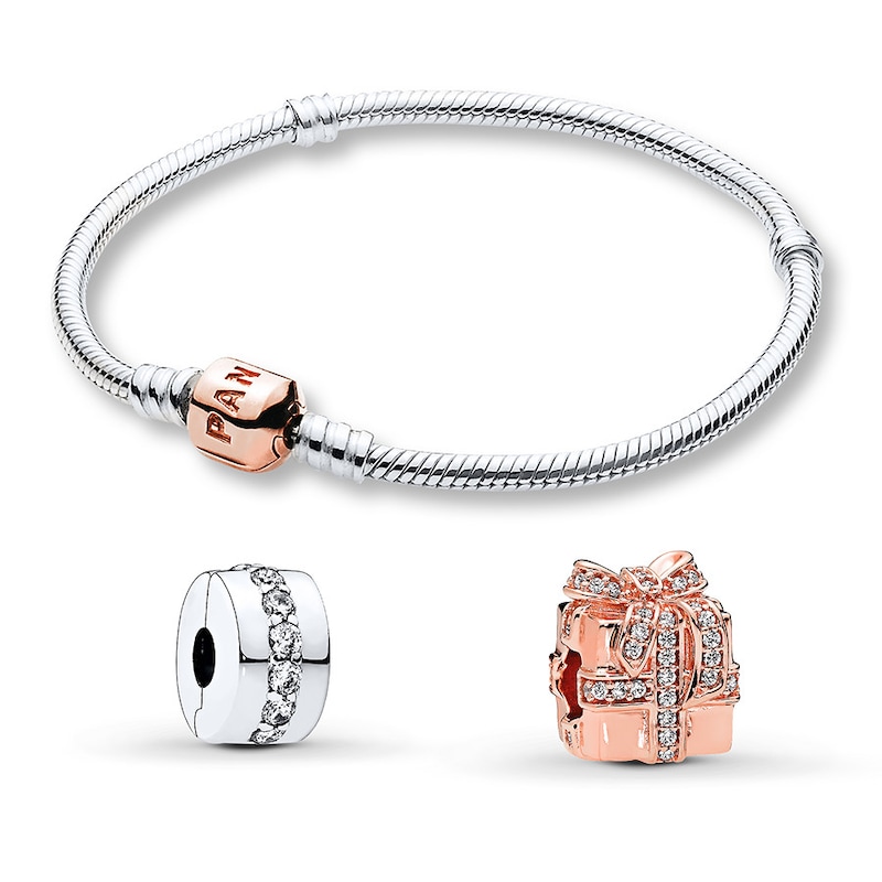 PANDORA Rose Holiday Sparkling Surprise Bangle Gift Set