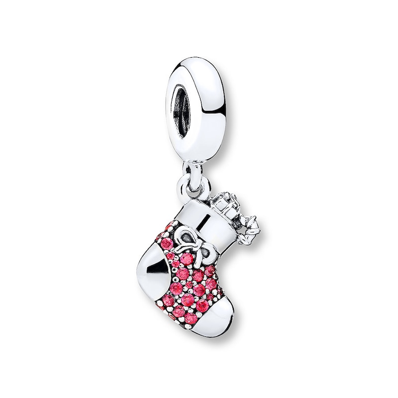 Main Image 1 of PANDORA Charm Sparkling Festive Stocking Sterling Silver