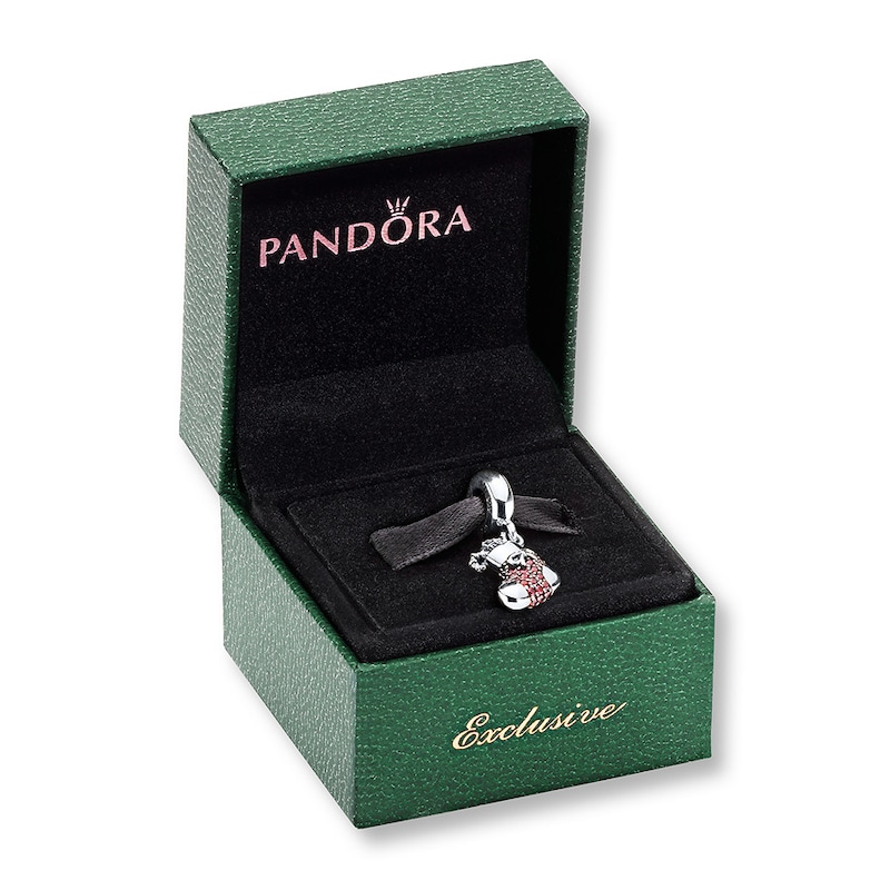 Main Image 2 of PANDORA Charm Sparkling Festive Stocking Sterling Silver
