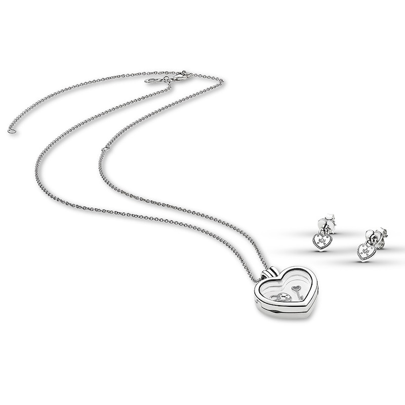 Main Image 1 of PANDORA Necklace Gift Set Lock Your Promise Sterling Silver