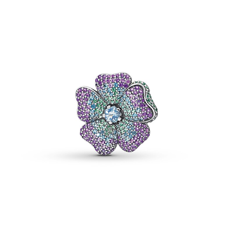 Main Image 1 of PANDORA Pendant Brooch Glorious Bloom Sterling Silver - No Returns or Exchanges