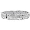 Thumbnail Image 0 of Men's Link Bracelet 1/10 ct tw Diamonds Stainless Steel 8.5"
