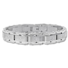 Thumbnail Image 1 of Men's Link Bracelet 1/10 ct tw Diamonds Stainless Steel 8.5"