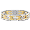 Thumbnail Image 1 of Men's Link Bracelet 1/2 ct tw Diamonds Stainless Steel 8.25"