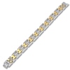 Thumbnail Image 1 of Men's Link Bracelet 1/2 ct tw Diamonds Stainless Steel 8.25"