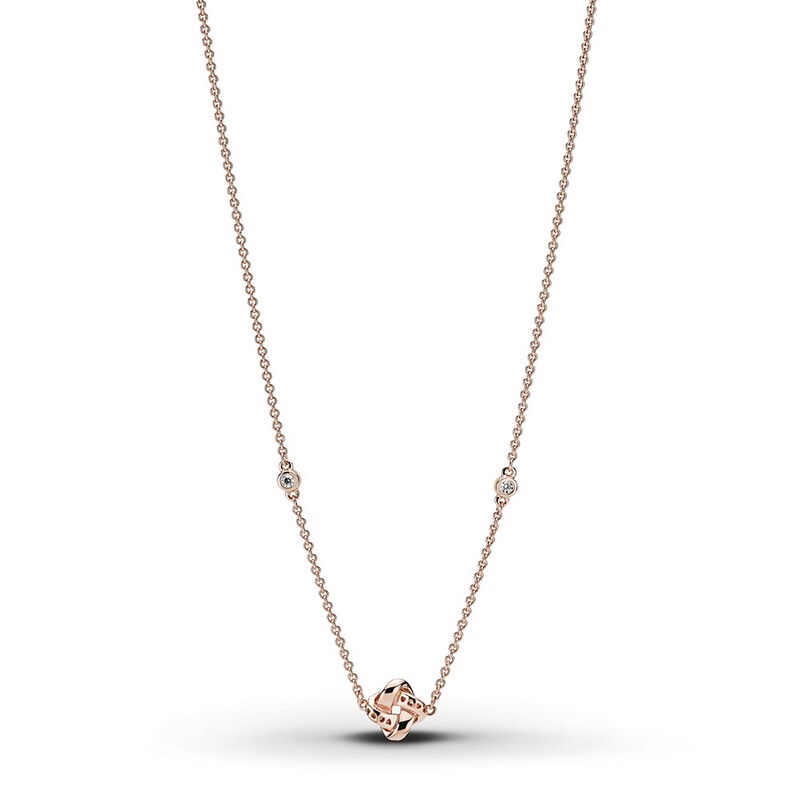 Pandora Rose 17 7 Necklace Love Knots Jared - Rose Gold Pendants Pandora Pandora Rose 17 7 Necklace Love Knots Jared - Rose Gold Pendants Pandora