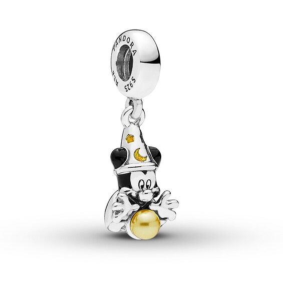 PANDORA Disney Dangle Charm Sorcerer Mickey Sterling Silver PANDORA Disney Dangle Charm Sorcerer Mickey Sterling Silver