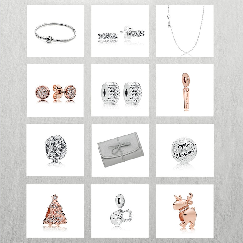 Main Image 1 of PANDORA Christmas Gift Set Sterling Silver & PANDORA Rose