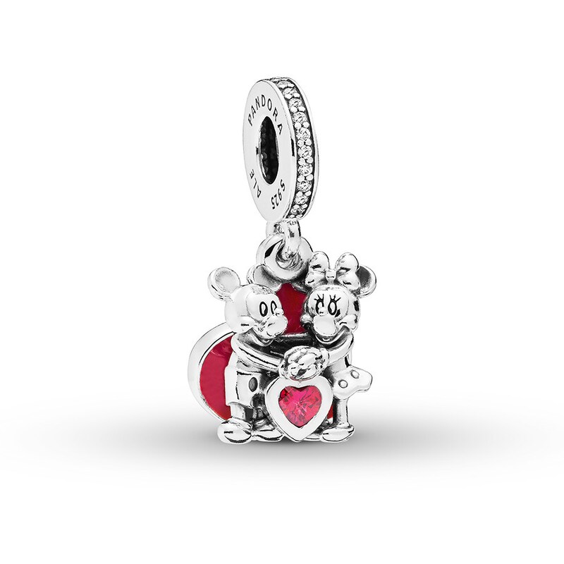 Pandora Disney Charm Minnie Mickey Love Sterling Silver