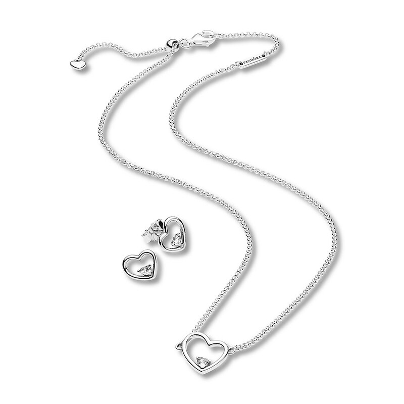 Main Image 1 of PANDORA Gift Set Shape of My Heart Sterling Silver