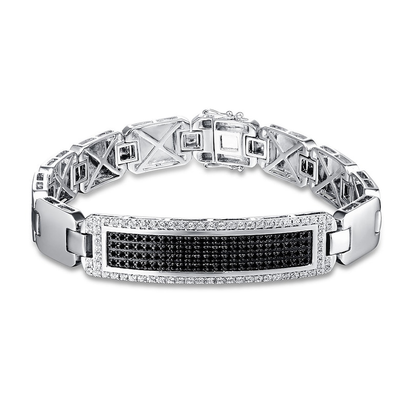 Men's Bracelet 1 1/3 ct tw Diamonds Sterling Silver