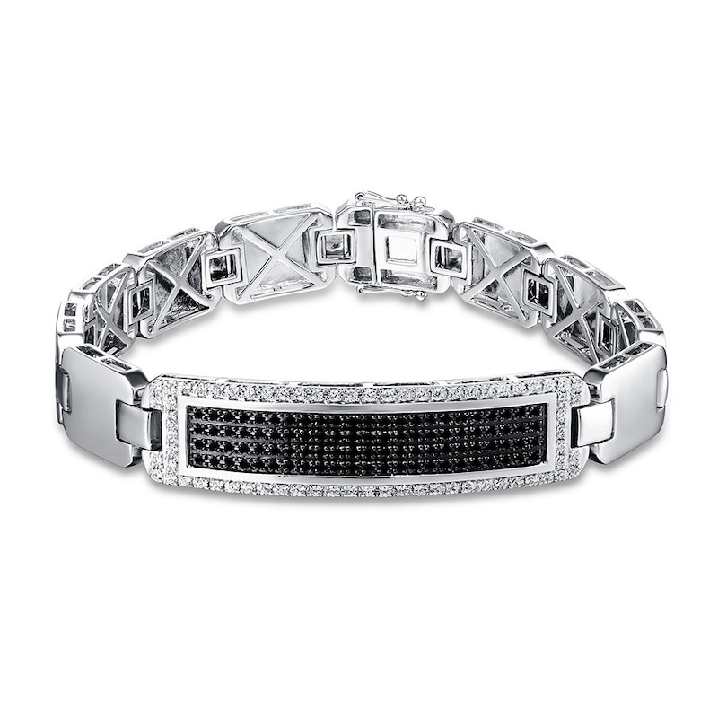 Main Image 1 of Men's Bracelet 1 1/3 ct tw Diamonds Sterling Silver