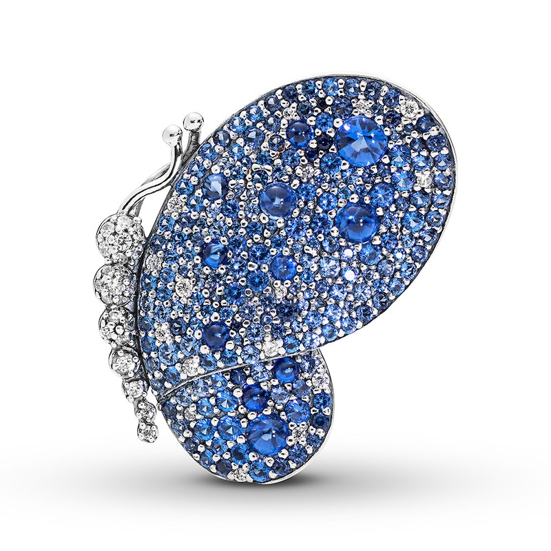 PANDORA Pendant Dazzling Blue Butterfly Sterling Silver
