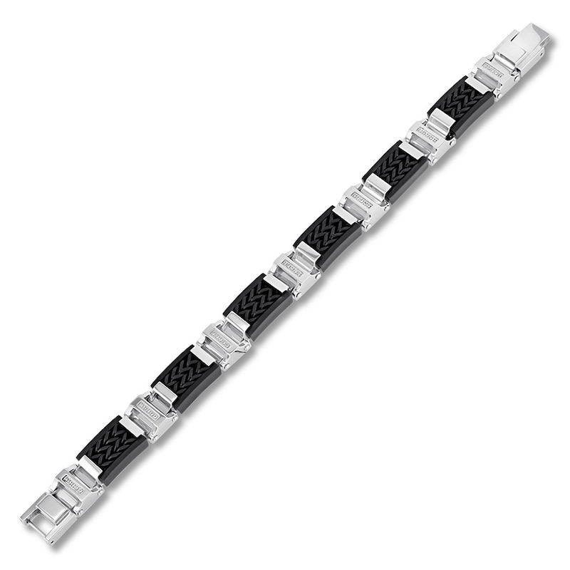 Men's Diamond Bracelet 1/6 ct tw Stainless Steel/Ion-Plating