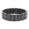 Thumbnail Image 1 of Men's Black Diamond Bracelet 1 ct tw Round Stainless Steel 8.5"