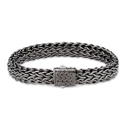 John Hardy Men's Classic Chain Bracelet Blackened Sterling Silver 7.25&quot;