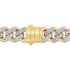 Thumbnail Image 2 of Diamond Curb Bracelet 1 1/5 ct tw Round 10K Yellow Gold