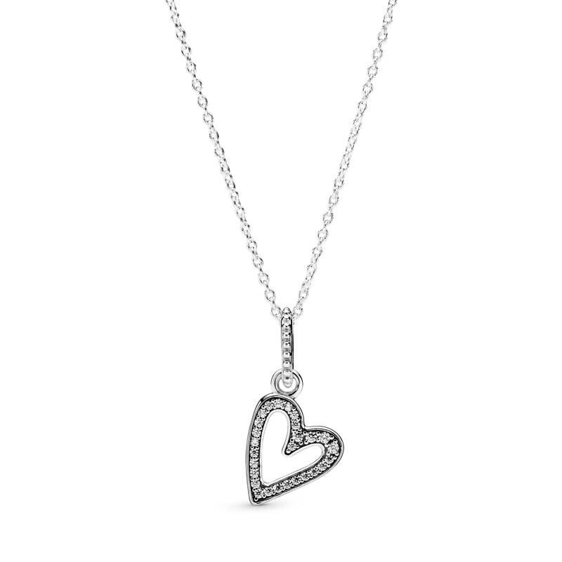 Pandora Sparkling Freehand Heart Pendant Necklace Sterling Silver Jewelry Jared - Pandora Sparkling Freehand Heart Pendant Necklace Pandora Sparkling Freehand Heart Pendant Necklace Sterling Silver Jewelry Jared - Pandora Sparkling Freehand Heart Pendant Necklace