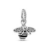 Thumbnail Image 1 of PANDORA Sparkling Queen Bee Pendant Black Enamel CZ Sterling Silver