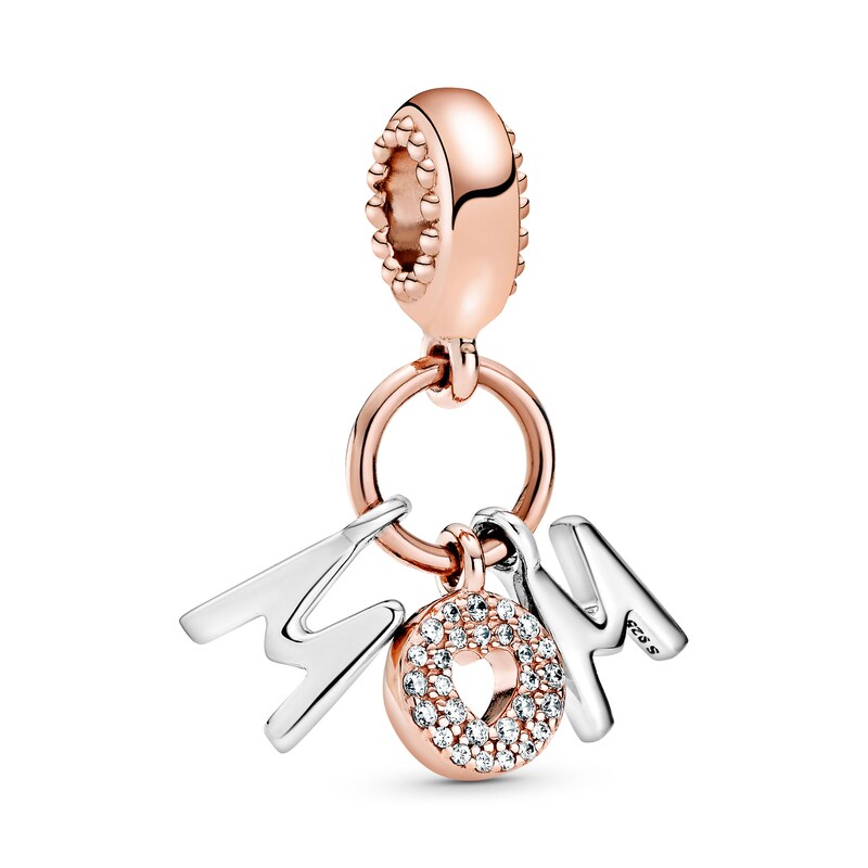 PANDORA Rose Mom Letters Charm CZ