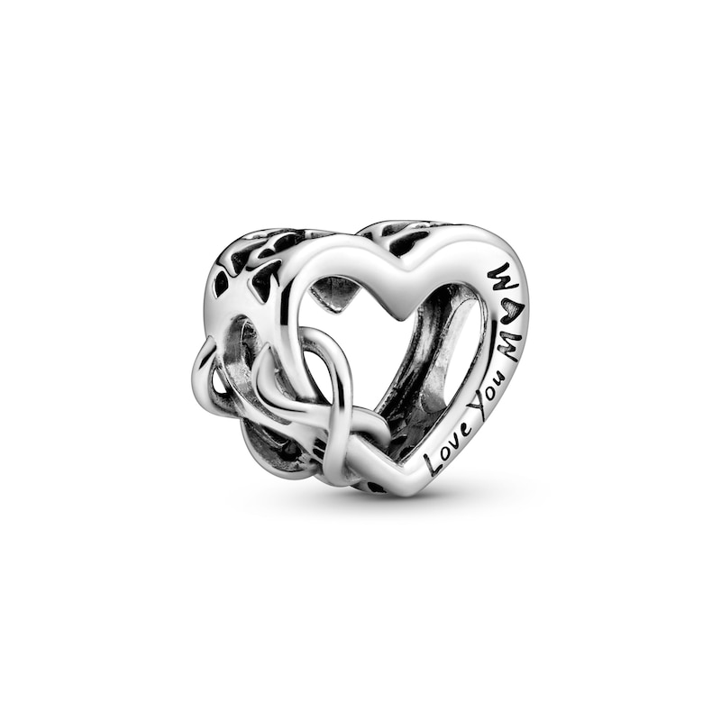 PANDORA Love U Mom Infinity Heart Charm Sterling Silver