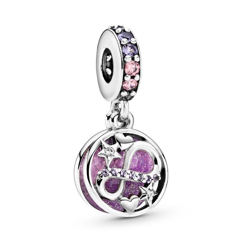 Main Image 1 of PANDORA Glittering Hearts & Stars Charm CZ Sterling Silver