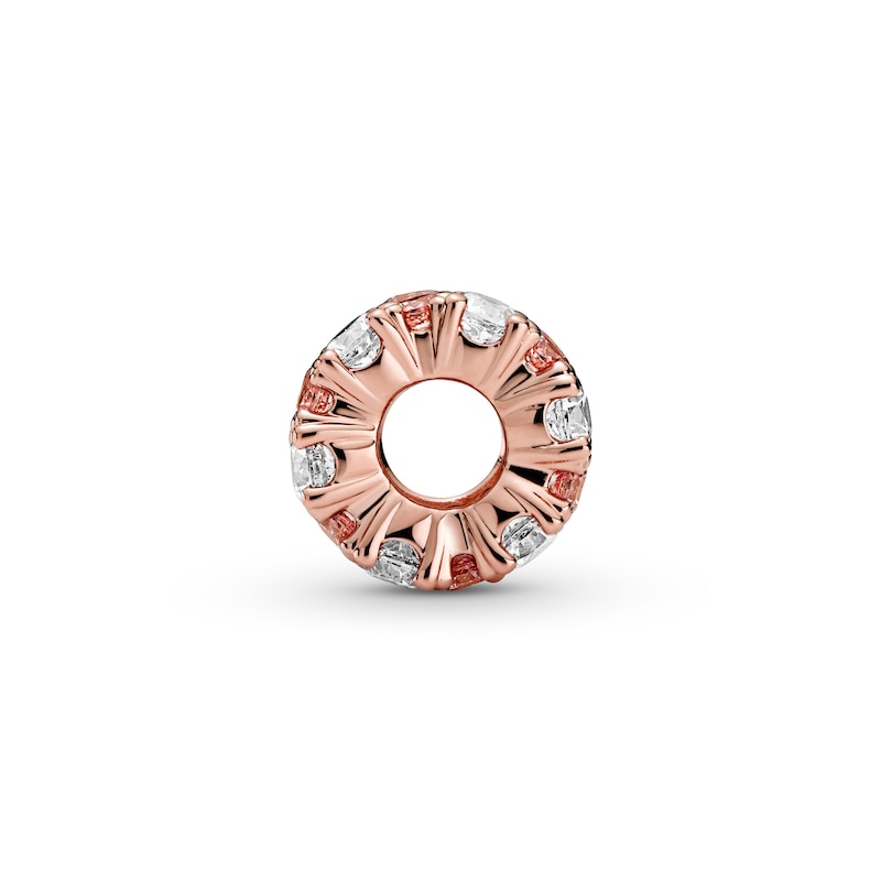 PANDORA Rose Pink & Clear Sparkle CZ Charm