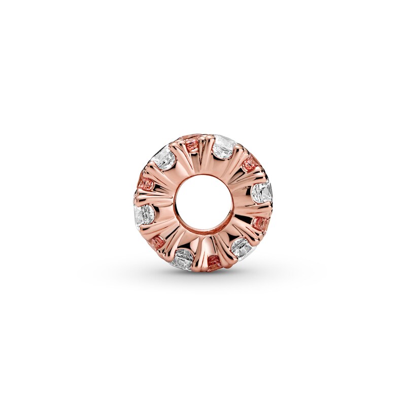 PANDORA Rose Pink & Clear Sparkle CZ Charm