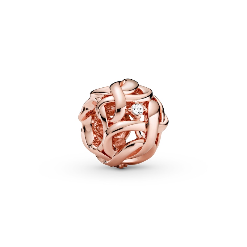 PANDORA Rose Openwork Woven Infinity Charm