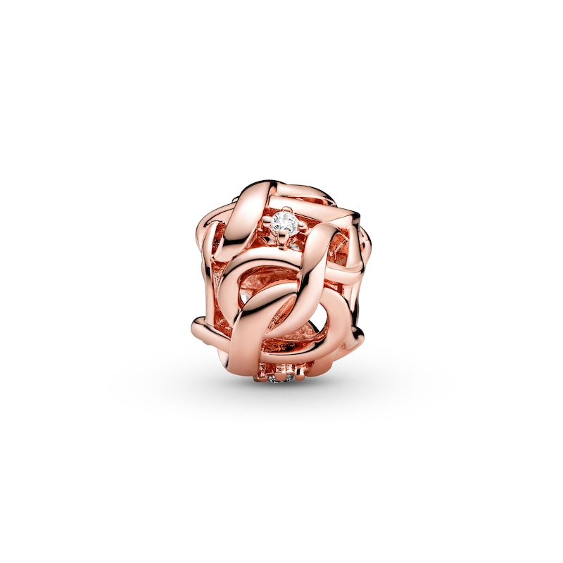 PANDORA Rose Openwork Woven Infinity Charm