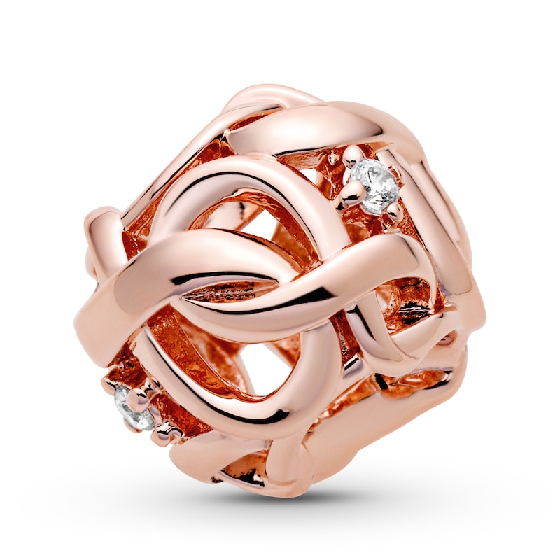 PANDORA Rose Openwork Woven Infinity Charm