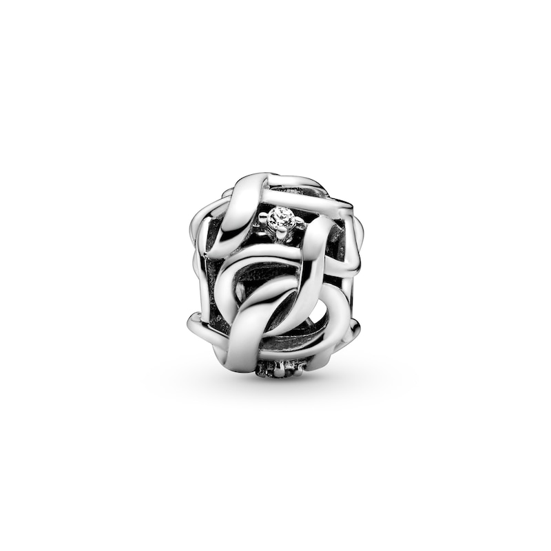 Main Image 2 of PANDORA Openwork Woven Infinity Charm Sterling Silver