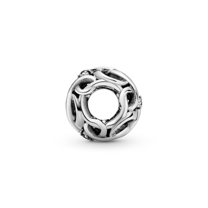 Main Image 3 of PANDORA Openwork Woven Infinity Charm Sterling Silver