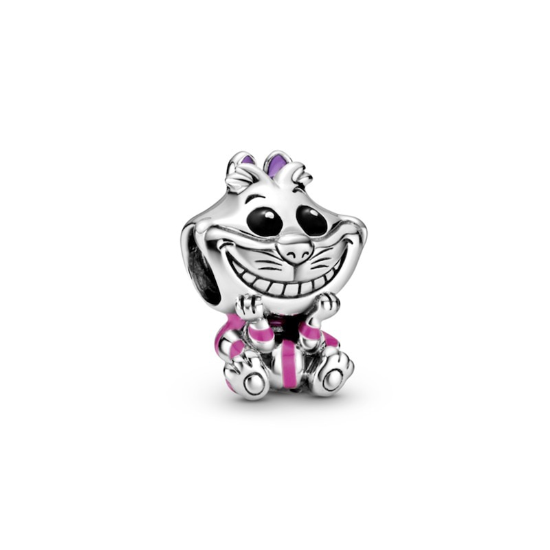 PANDORA Disney Alice in Wonderland Cheshire Cat Charm Enamel Sterling Silver