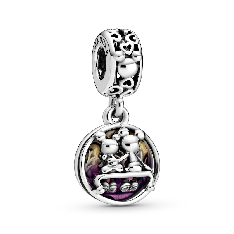 PANDORA Disney Mickey Mouse & Minnie Mouse Happily Ever After Dangle Charm Sterling Silver
