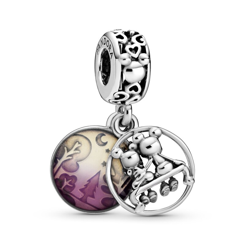 Main Image 3 of PANDORA Disney Mickey Mouse & Minnie Mouse Happily Ever After Dangle Charm Sterling Silver