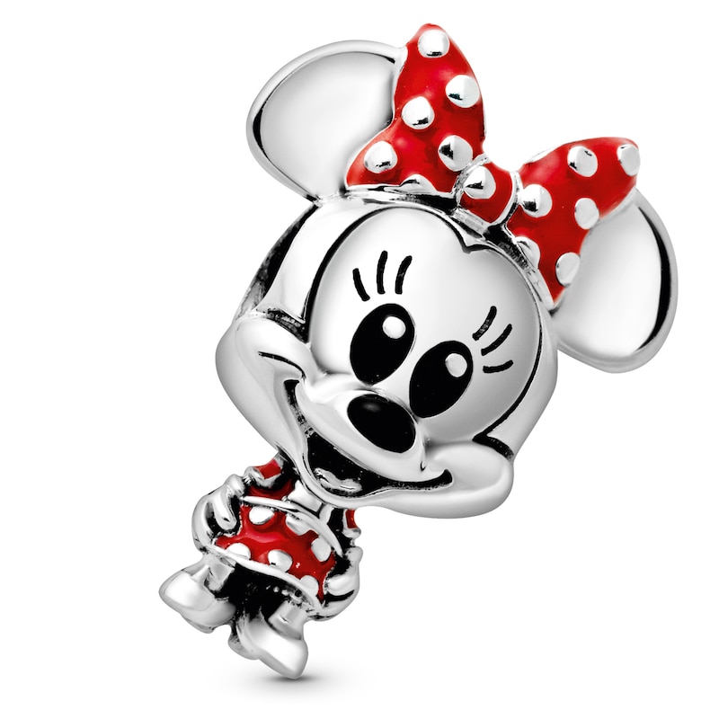 Main Image 4 of PANDORA Disney Minnie Mouse Dotted Dress & Bow Charm Sterling Silver