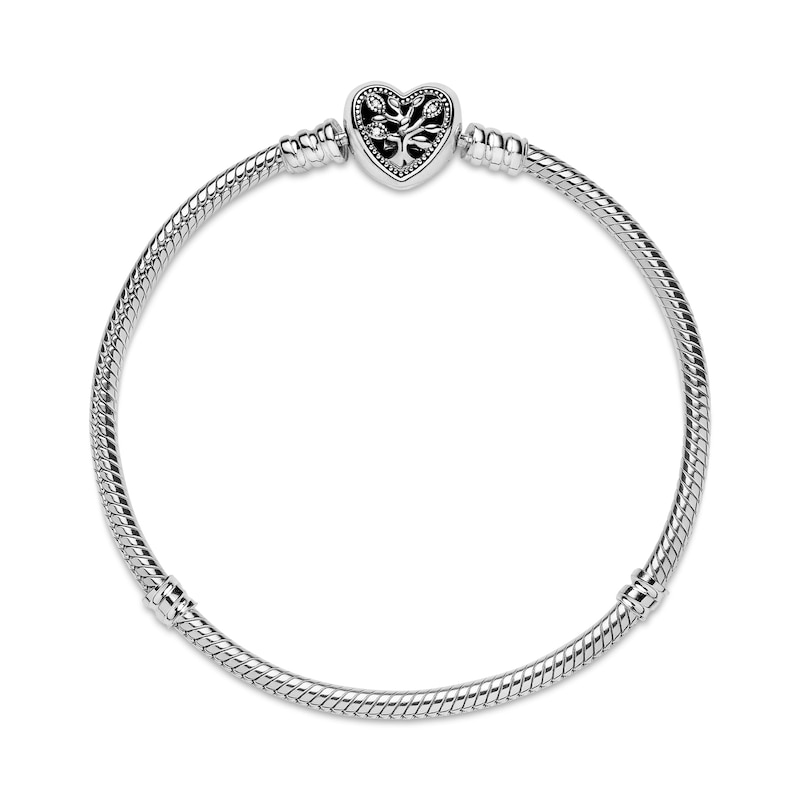 Main Image 3 of PANDORA Family Tree Heart Clasp Bracelet Sterling Silver 6.7"