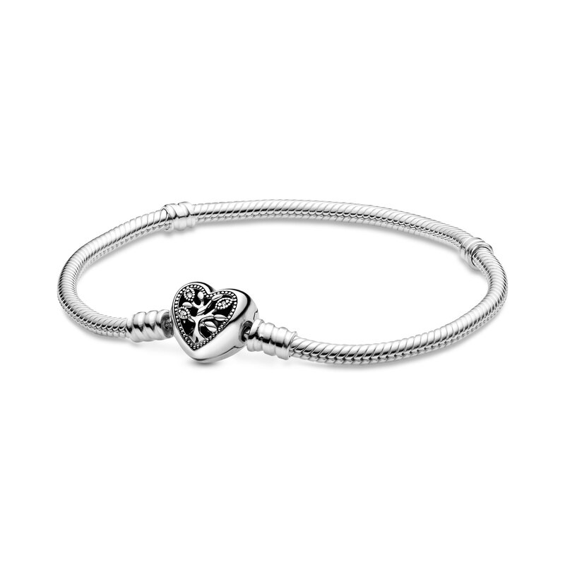 Main Image 1 of PANDORA Family Tree Heart Clasp Bracelet Sterling Silver 9.1"